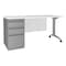 Hirsh Commercial Desks, 24 in D X 28.75 in H, 60 in W X Steel, Laminate, Arctic Silver / White 24226 - alternate 1